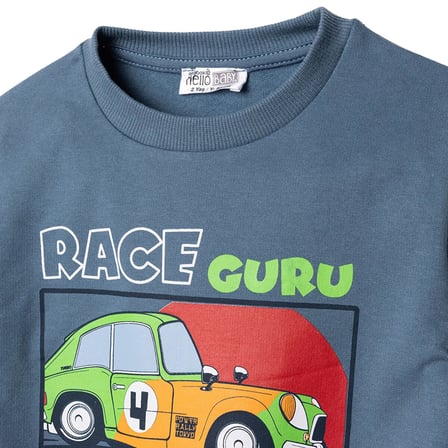 HelloBaby Erkek Bebek Basic Sweatshirt Şardonlu Bisiklet Yaka Uzun Kol