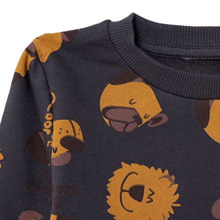 HelloBaby Köpek Desenli Sweatshirt Erkek Bebek