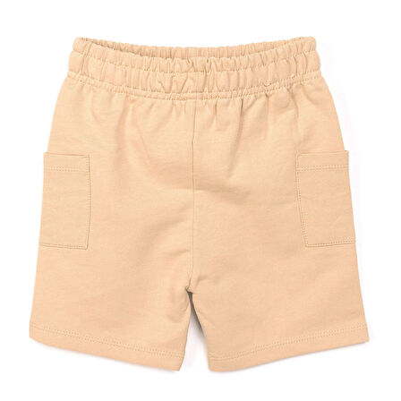 HelloBaby Erkek Bebek Basic Şort Reçme Paça Bej