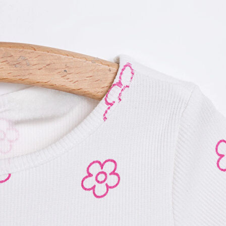 HelloBaby Kız Bebek Basic Elbise Bisiklet Yaka Kısa Kol Pembe