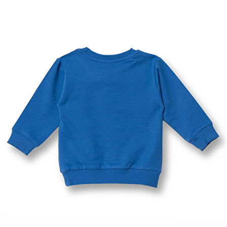 HelloBaby Erkek Bebek Sweatshirt  Timsah Baskılı Bisiklet Yaka Uzun Kol