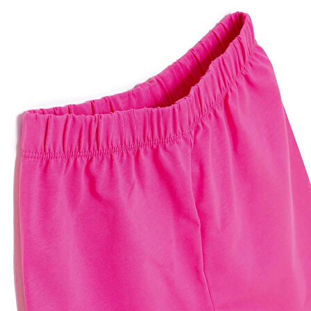 HelloBaby Kız Bebek Basic Şort Reçme Paça Açık Pembe