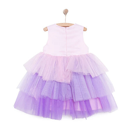 Pixy Love Kız Bebek Abiye Elbise Pixy Love Party Collection Bisiklet Yaka Atlet Kol Pembe