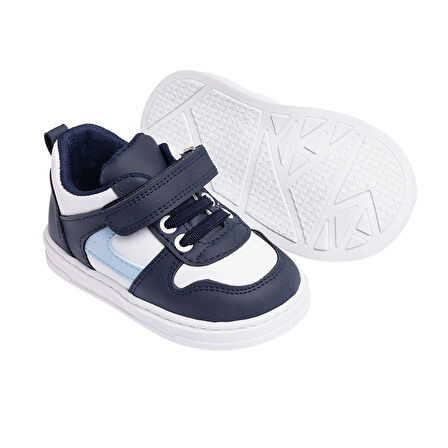 HelloBaby Erkek Bebek Spor Ayakkabı Suni Deri Cırt Cırtlı