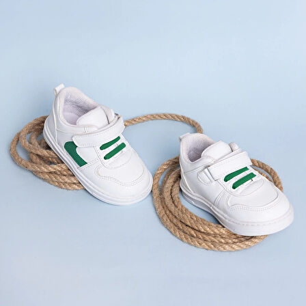 HelloBaby Unisex Bebek Spor Ayakkabı Suni Deri Cırt Cırtlı