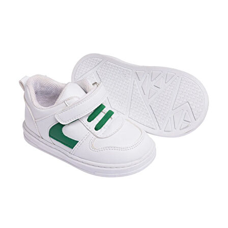 HelloBaby Unisex Bebek Spor Ayakkabı Suni Deri Cırt Cırtlı