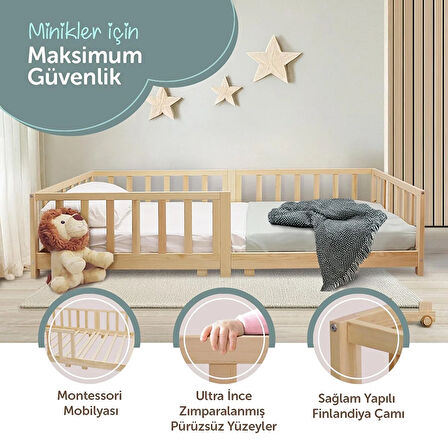 baby plus Çatısız Montessori Karyola