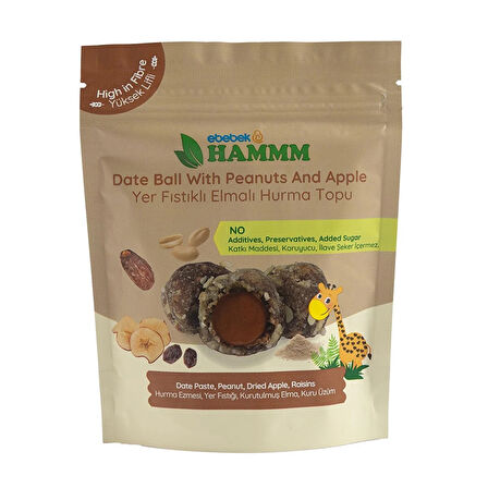 HAMMM Yer Fıstıklı Elmalı Hurma Topu 72 gr.