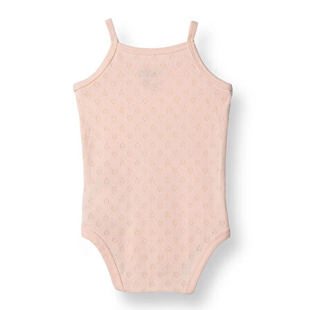 HelloBaby Kız Jakarlı İp Askılı Body Kız Bebek