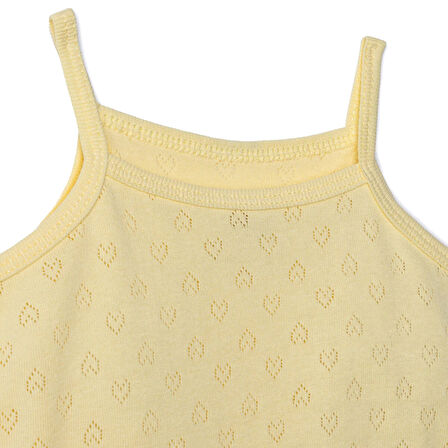 HelloBaby Kız Jakarlı İp Askılı Body Kız Bebek