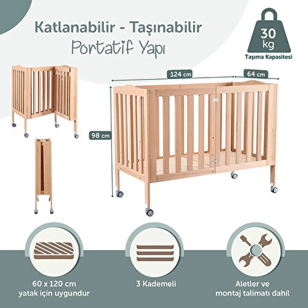 baby plus 60x120 Katlanır Beşik