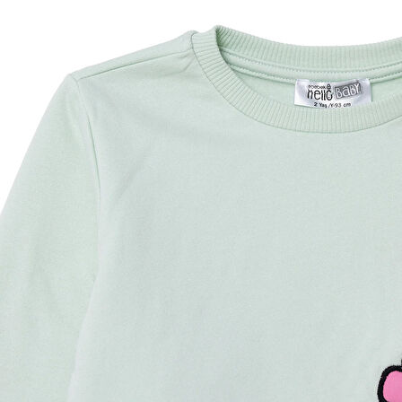 HelloBaby Kız Bebek Eşofman Takımı Motto Girl Patikli