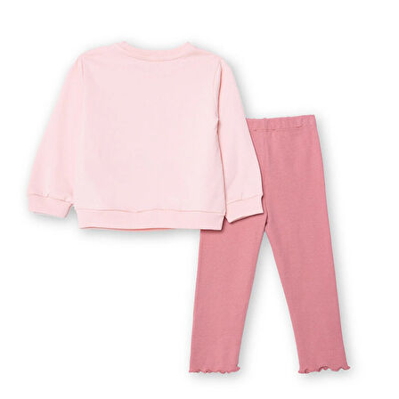 HelloBaby Kız Bebek Motto Girl Sweatshirt - Tayt