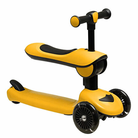 baby toys Funride Oturmalı Işıklı Scooter Turuncu