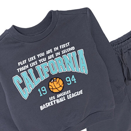 HelloBaby Erkek Bebek Eşofman Takım Bisiklet Yaka Uzun Kol