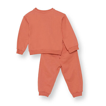 HelloBaby Erkek Bebek Eşofman Takımı Bisiklet Yaka Uzun Kol Ribanalı Paça