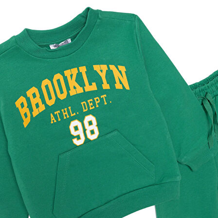 HelloBaby Erkek Bebek Eşofman Takım Bisiklet Yaka Uzun Kol