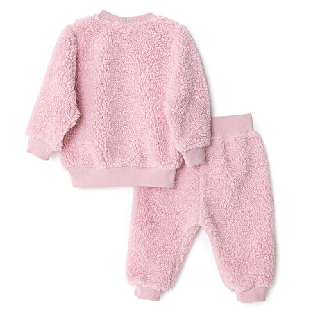 Midimod Yenidoğan Kız Bebek Sweatshirt-Patiksiz Alt Çıtçıtlı Bisiklet Yaka Uzun Kol