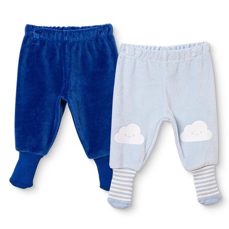 HelloBaby Erkek Bebek 2li Pantolon Gökyüzü Baskılı Çoraplı