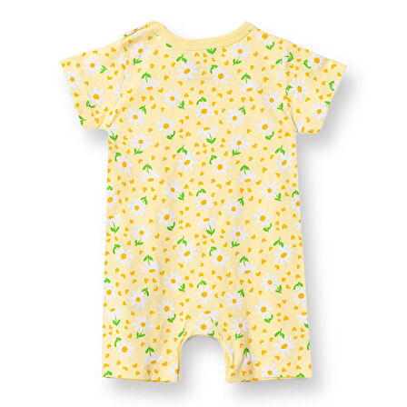 HelloBaby Kız Bebek Kısa Tulum Bisiklet Yaka Kısa Kol