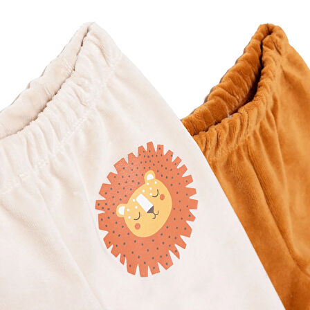 HelloBaby Erkek Bebek 2li Çoraplı Pantolon Kadife Çoraplı Paça