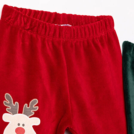 HelloBaby Erkek Bebek New Year 2li Çoraplı Pantolon Kadife