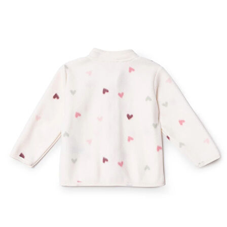 HelloBaby Kız Bebek Polar Hırka Fermuarlı Hakim Yaka Uzun Kol