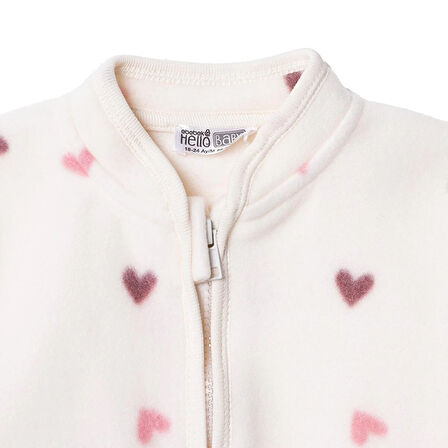 HelloBaby Kız Bebek Polar Hırka Fermuarlı Hakim Yaka Uzun Kol