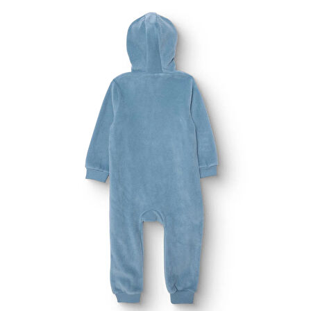 HelloBaby Erkek Bebek Polar Patiksiz Tulum Uzun Kol Ribanalı Paça