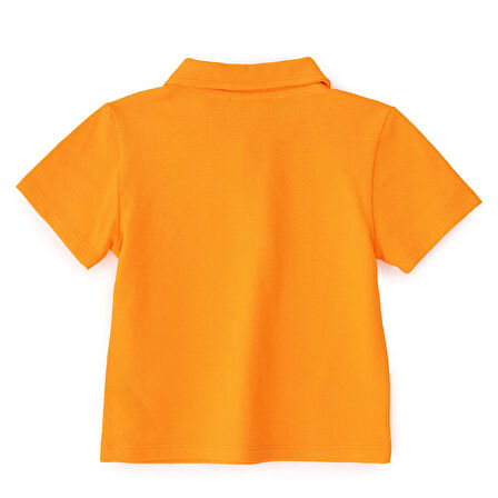 HelloBaby Erkek Bebek Tshirt Düğmeli Bisiklet Yaka Kısa Kol