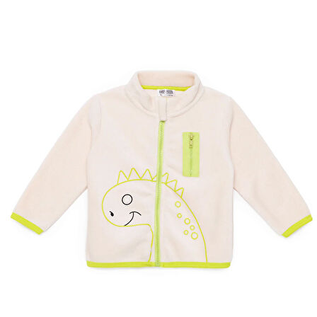 HelloBaby Erkek Bebek Polar Hırka Fermuarlı Cepli Uzun Kol