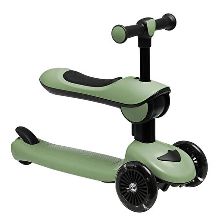 baby toys Funride oturmalı, tekerlekleri ışıklı scooter mint yeşili