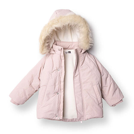 HelloBaby Kız Bebek Mont Fermuarlı Uzun Kol