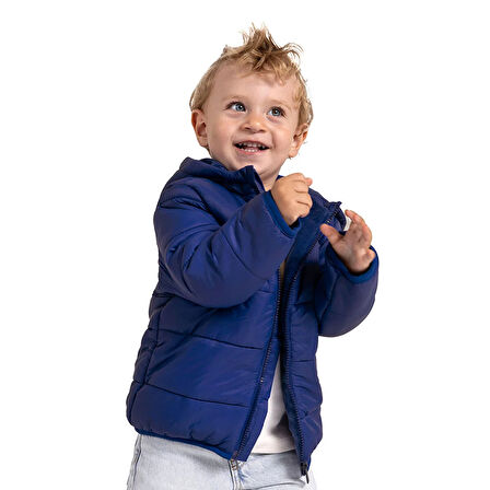 HelloBaby Erkek Bebek Mont Fermuarlı Uzun Kol