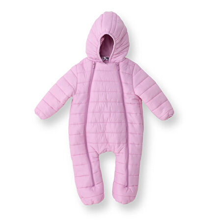 HelloBaby Kız Bebek Astronot Tulum Fermuarlı Bisiklet Yaka Uzun Kol Lastikli Paça