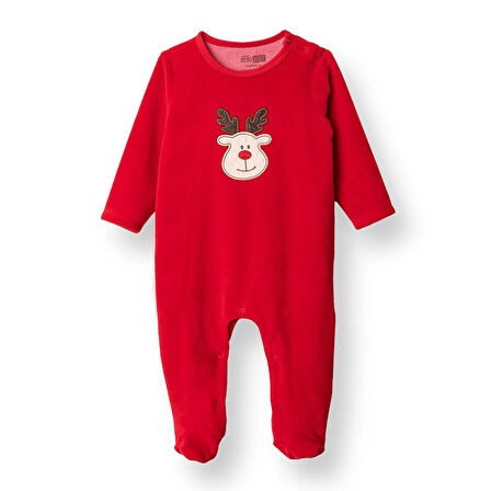 HelloBaby Yenidoğan Kadife Patikli Tulum
