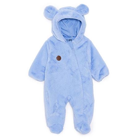 HelloBaby Erkek Bebek Yenidoğan Welsoft Patikli Tulum Fermuarlı Uzun Kol Patikli Paça