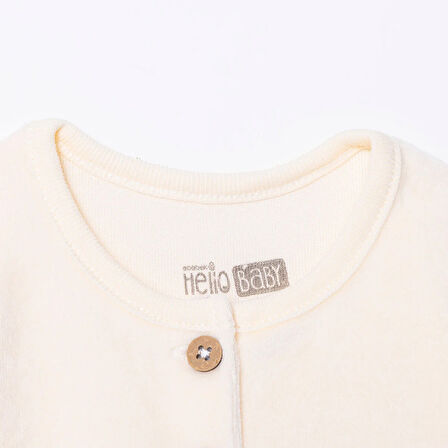 HelloBaby Kız Bebek Elbise  Çıtçıtlı Bisiklet Yaka Uzun Kol