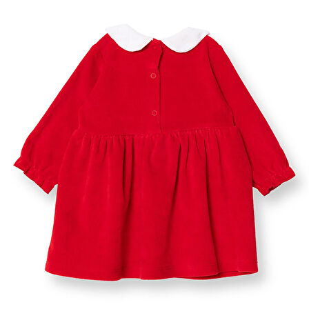 HelloBaby Kız Bebek Elbise Çıtçıtlı New Year Bisiklet Yaka Uzun Kol