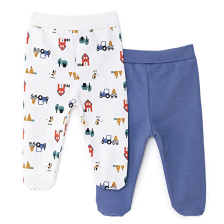 HelloBaby Yenidoğan Erkek Bebek 2li Patikli Alt