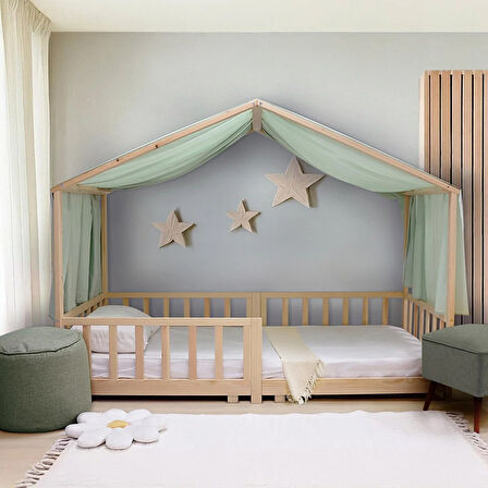 baby plus Düz Çatılı Montessori Karyola
