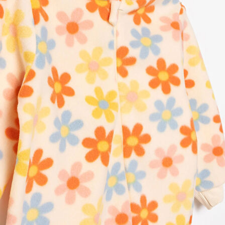 HelloBaby Kız Bebek Polar Patiksiz Tulum Uzun Kol Lastikli Paça