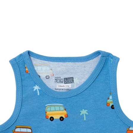 HelloBaby Erkek Bebek Tişört Bisiklet Yaka Atlet