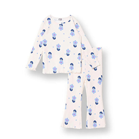 HelloBaby Kız Bebek Eşofman Takım Uzun Kol Reçme Paça