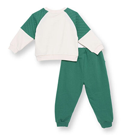 HelloBaby Erkek Bebek Camp Life Eşofman Takımı Bisiklet Yaka Uzun Kol Ribana Paça