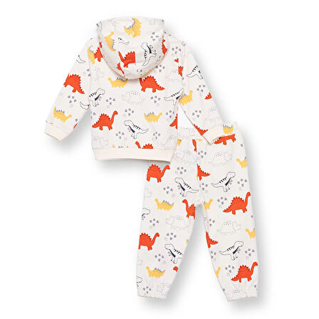 HelloBaby Erkek Bebek Cool Dino Eşofman Takımı Uzun Kol Lastikli Paça