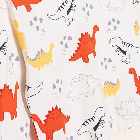 HelloBaby Erkek Bebek Cool Dino Eşofman Takımı Uzun Kol Lastikli Paça