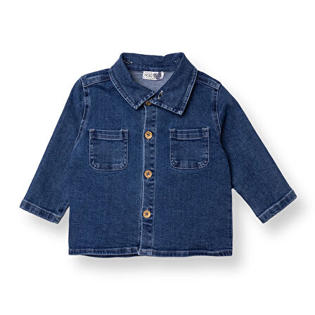 HelloBaby Erkek Bebek Circus Gömlek Denim Uzun Kol