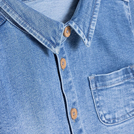 HelloBaby Erkek Bebek Cool Dino Gömlek Modelli Yaka Uzun Kol