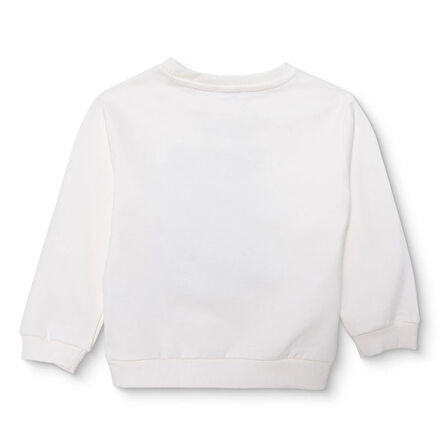 HelloBaby Erkek Bebek Hello Cute Bear Sweatshirt Şardonlu Üç İplik Bisiklet Yaka Uzun Kol